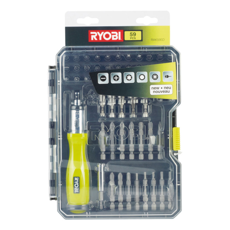 RYOBI RAK59SD Σετ μύτες 59 τεμαχίων RYOBI RAK59SD Σετ μύτες 59 τεμαχίων
