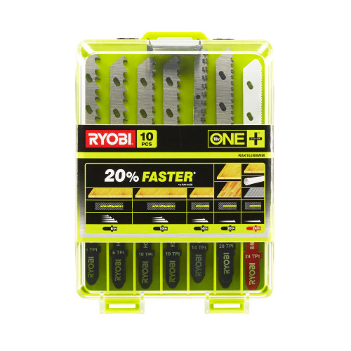RYOBI RAK10JSBWM Σετ 10 τεμαχίων Λάμες σέγας για κοπή ξύλου, μετάλλου και σωλήνων