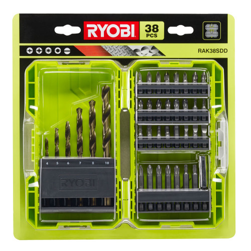 RYOBI RAK38SDD Σετ μύτες & τρυπάνια 38 τεμαχίων